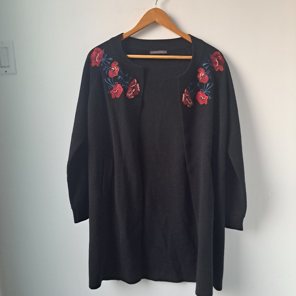 Black embroderie cardigan